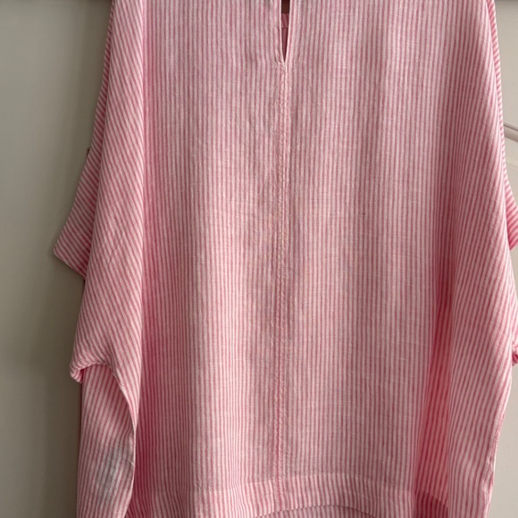 M&S Pink & White Pin-Stripe Top - Picture 2 of 3